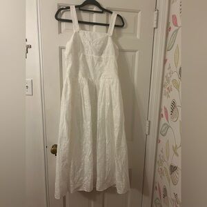 White Eyelet Midi dress 100% cotton